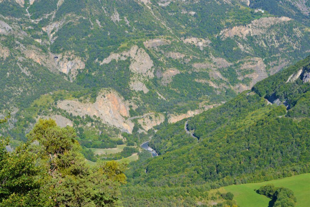 La vallée de l'Ubaye vue du ciel